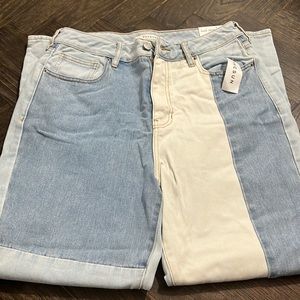 Trendy pacsun color blocking mom jeans
